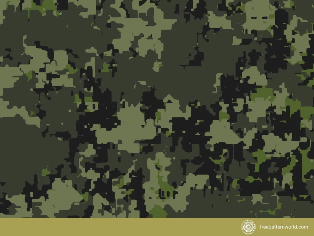 camouflage pattern Digital Camouflage Pattern in Forest Green and Black