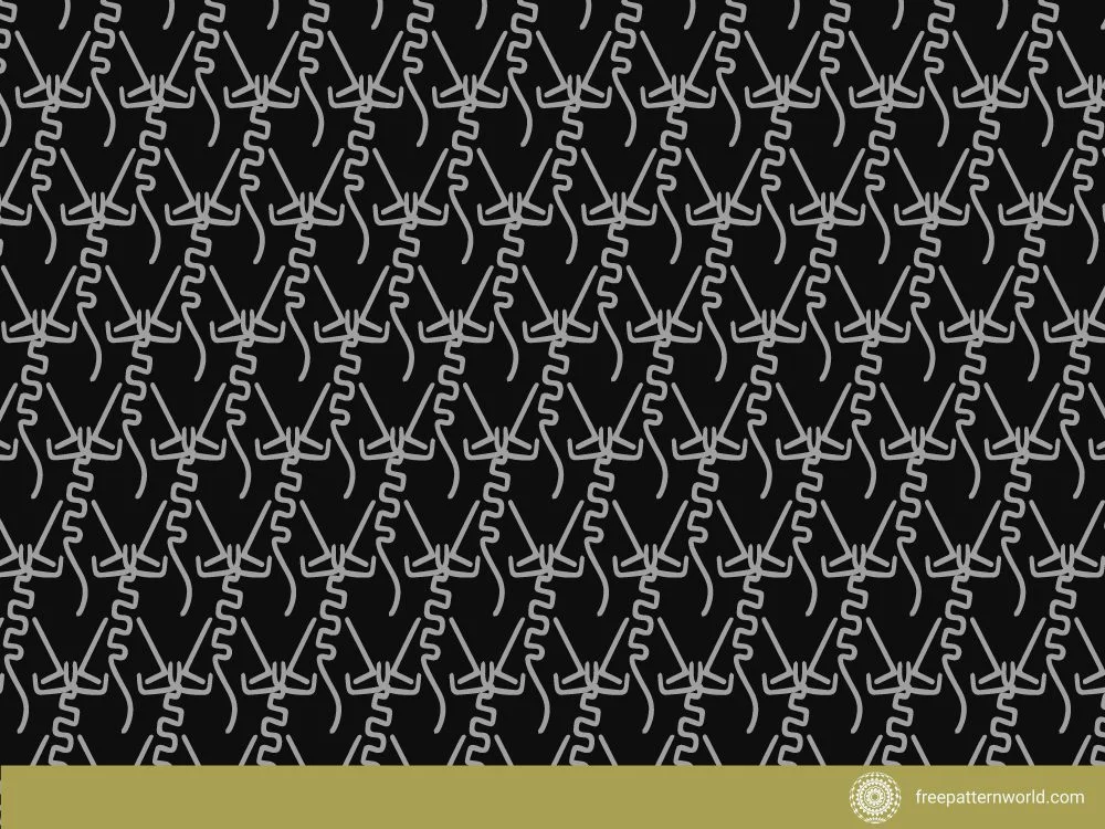 Dark abstract Mayan pattern with light grey, angular, interlocking shapes
